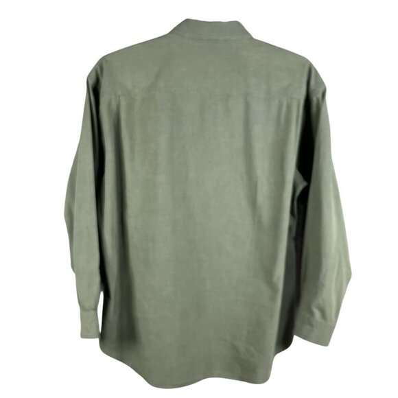 L.L. Bean Mens XL Kelly Green Heavyweight Button Shirt Long Sleeve Jamaica Made - Picture 9 of 16